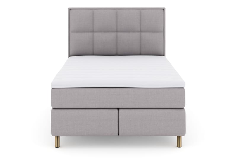 Sänkypaketti Choice No 3 140x200 Kova - Vaaleanharmaa/Kuparijalat - Huonekalut - Sänky - Jenkkisängyt