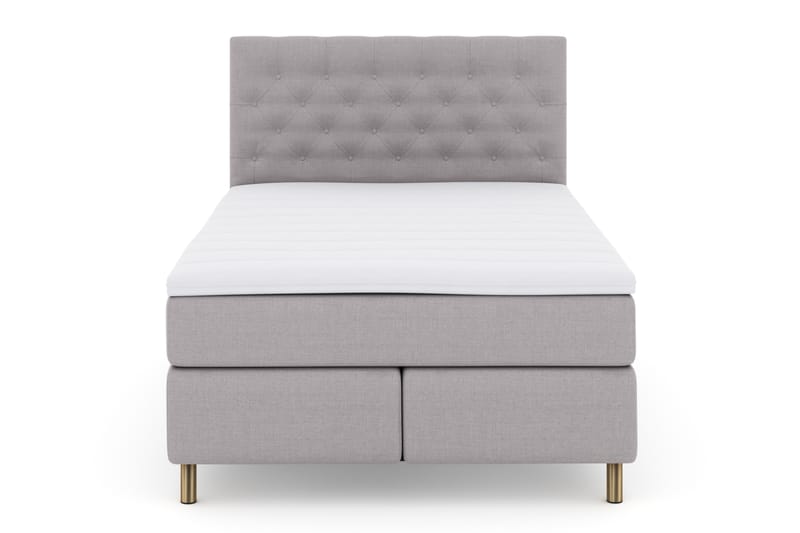 Sänkypaketti Choice No 3 140x200 Kova - Vaaleanharmaa/Kuparijalat - Huonekalut - Sänky - Jenkkisängyt
