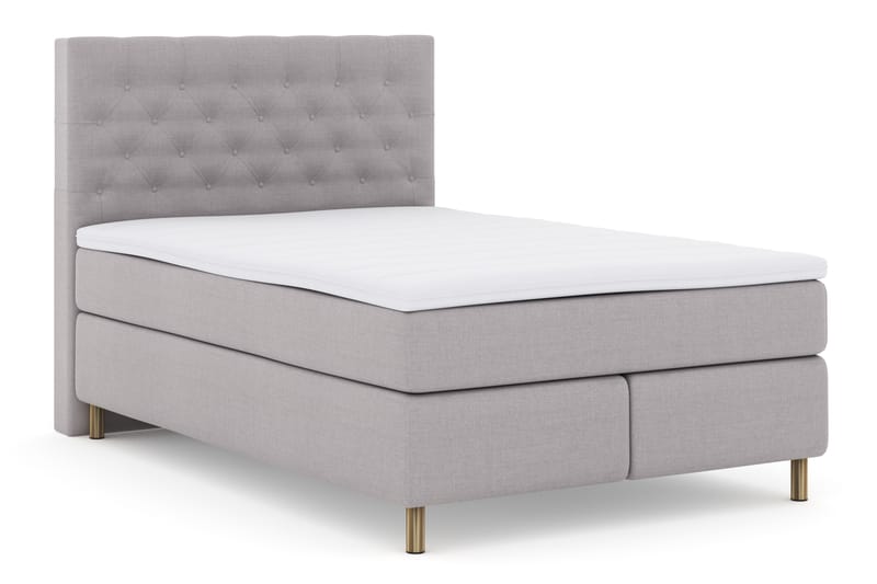 Sänkypaketti Choice No 3 140x200 Kova - Vaaleanharmaa/Kuparijalat - Huonekalut - Sänky - Jenkkisängyt