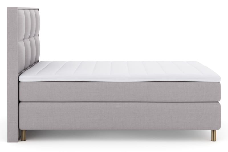 Sänkypaketti Choice No 3 140x200 Kova - Vaaleanharmaa/Kuparijalat - Huonekalut - Sänky - Jenkkisängyt