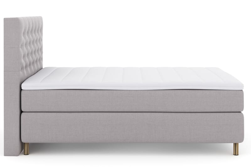 Sänkypaketti Choice No 3 140x200 Kova - Vaaleanharmaa/Kuparijalat - Huonekalut - Sänky - Jenkkisängyt