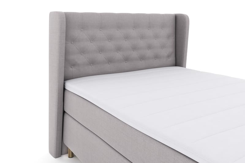 Sänkypaketti Choice No 3 140x200 Kova - Vaaleanharmaa/Kuparijalat - Huonekalut - Sänky - Jenkkisängyt