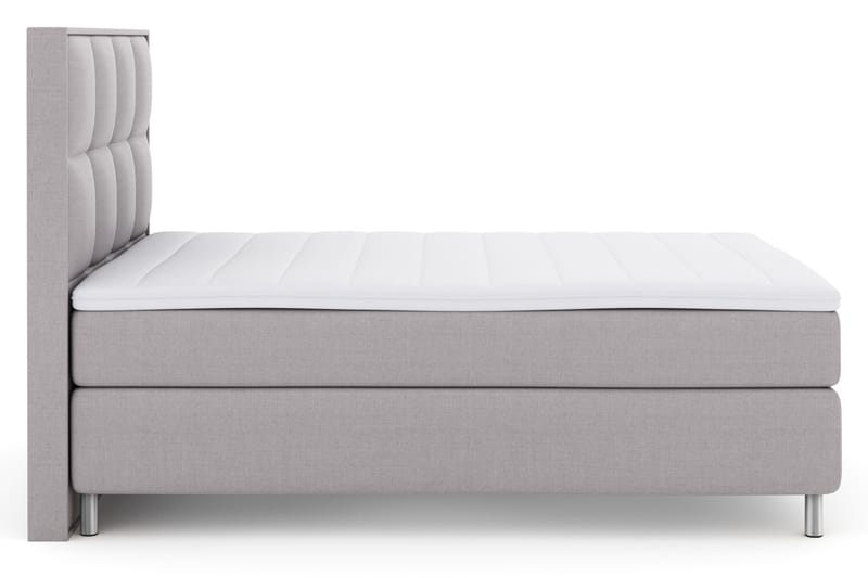 Sänkypaketti Choice No 3 140x200 Kova - Vaaleanharmaa/Metallijalat - Huonekalut - Sänky - Jenkkisängyt
