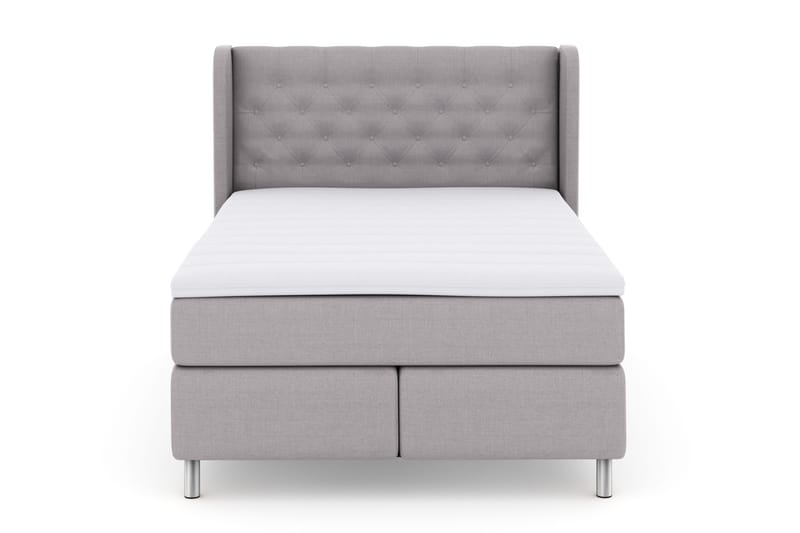Sänkypaketti Choice No 3 140x200 Kova - Vaaleanharmaa/Metallijalat - Huonekalut - Sänky - Jenkkisängyt