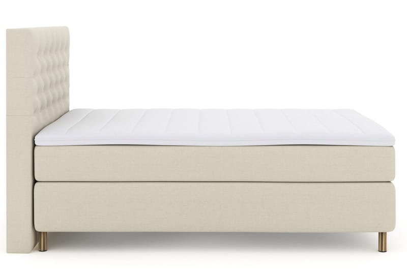 Sänkypaketti Choice No 3 140x200 Kova/Medium - Beige/Kuparijalat - Huonekalut - Sänky - Jenkkisängyt
