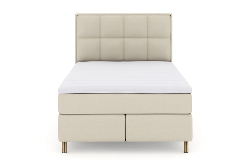 Sänkypaketti Choice No 3 140x200 Kova/Medium - Beige/Kuparijalat - Huonekalut - Sänky - Jenkkisängyt