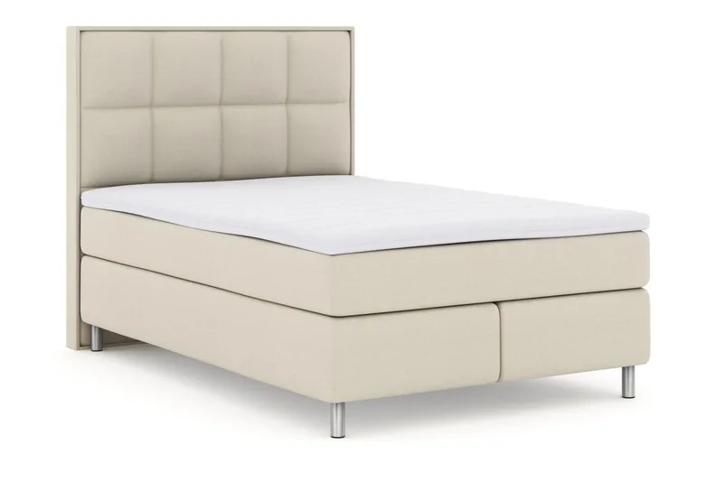 Sänkypaketti Choice No 3 140x200 Kova/Medium - Beige/Metallijalat - Huonekalut - Sänky - Jenkkisängyt