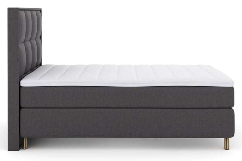 Sänkypaketti Choice No 3 140x200 Kova/Medium - Tummanharmaa/Kuparijalat - Huonekalut - Sänky - Jenkkisängyt