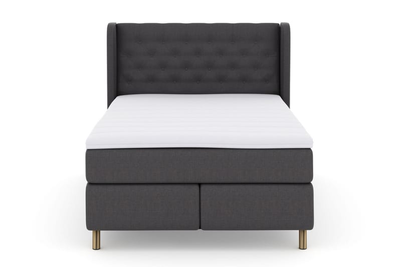Sänkypaketti Choice No 3 140x200 Kova/Medium - Tummanharmaa/Kuparijalat - Huonekalut - Sänky - Jenkkisängyt