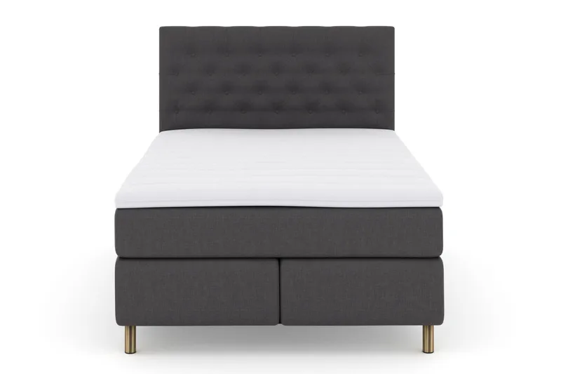 Sänkypaketti Choice No 3 140x200 Kova/Medium, Tummanharmaa/Kuparijalat