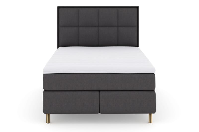 Sänkypaketti Choice No 3 140x200 Kova/Medium - Tummanharmaa/Kuparijalat - Huonekalut - Sänky - Jenkkisängyt
