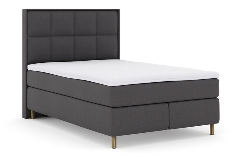 Sänkypaketti Choice No 3 140x200 Kova/Medium - Tummanharmaa/Kuparijalat - Huonekalut - Sänky - Jenkkisängyt