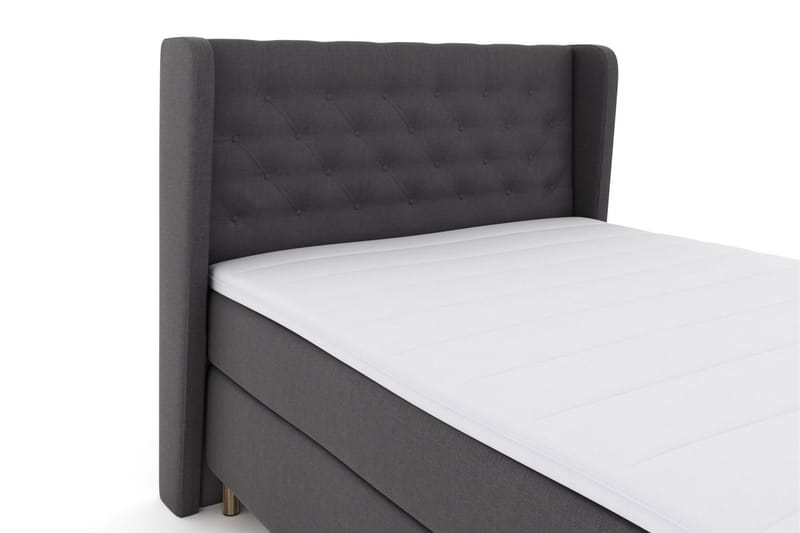 Sänkypaketti Choice No 3 140x200 Kova/Medium - Tummanharmaa/Kuparijalat - Huonekalut - Sänky - Jenkkisängyt