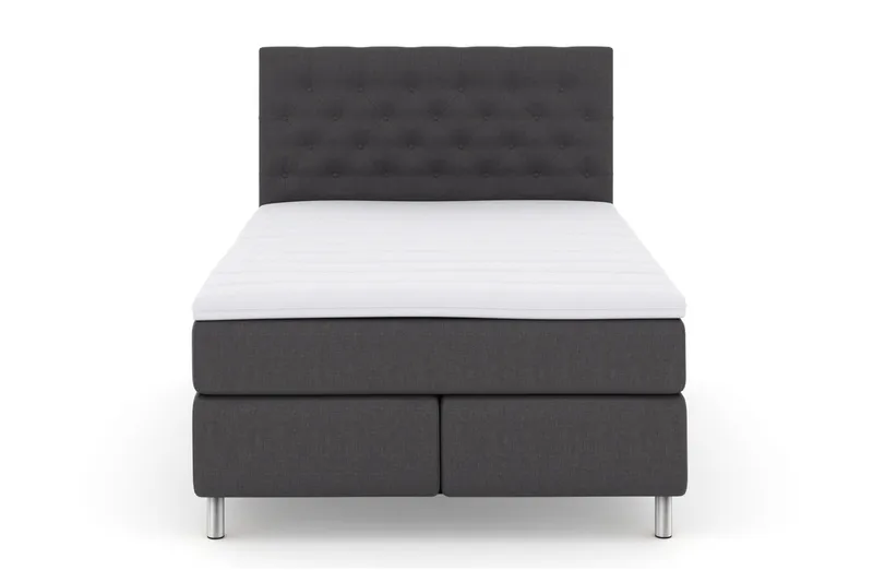 Sänkypaketti Choice No 3 140x200 Kova/Medium, Tummanharmaa/Metallijalat