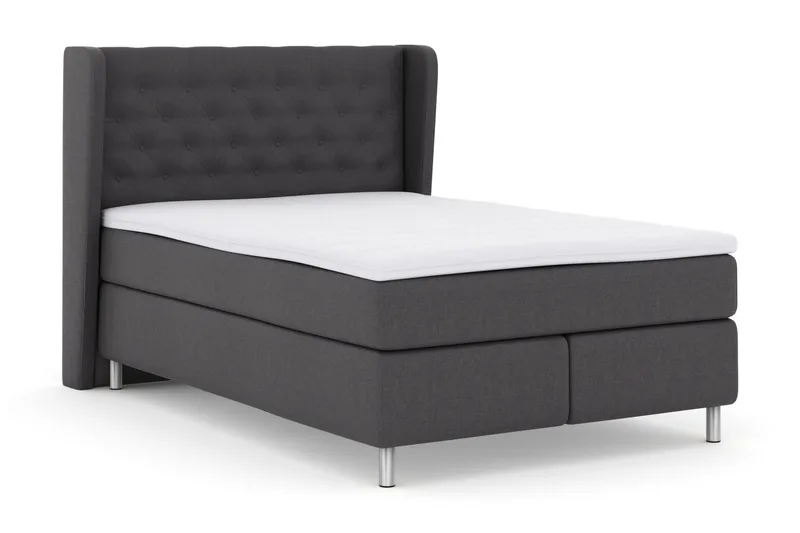 Sänkypaketti Choice No 3 140x200 Kova/Medium - Tummanharmaa/Metallijalat - Huonekalut - Sänky - Jenkkisängyt