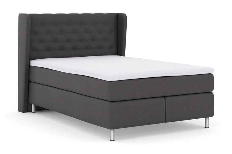 Sänkypaketti Choice No 3 140x200 Kova/Medium - Tummanharmaa/Metallijalat - Huonekalut - Sänky - Jenkkisängyt