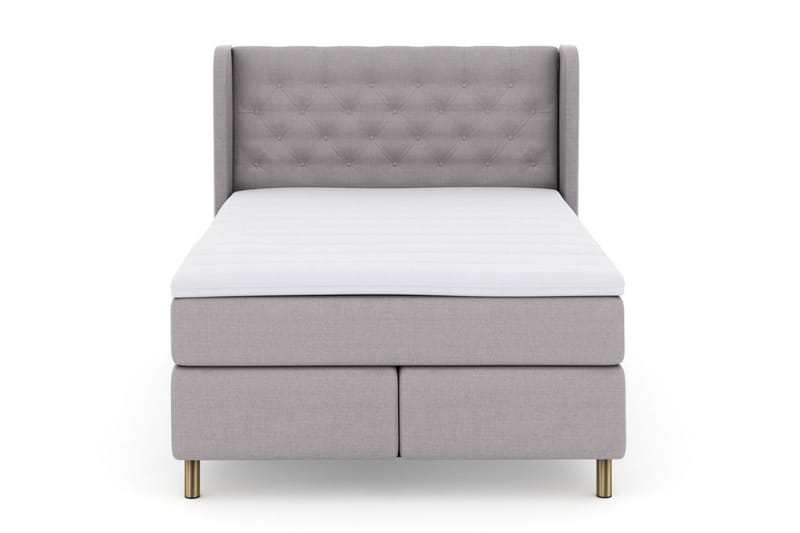 Sänkypaketti Choice No 3 140x200 Kova/Medium, Vaaleanharmaa/Kuparijalat