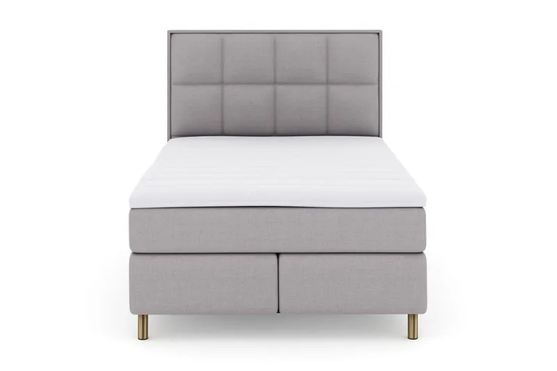 Sänkypaketti Choice No 3 140x200 Kova/Medium, Vaaleanharmaa/Kuparijalat