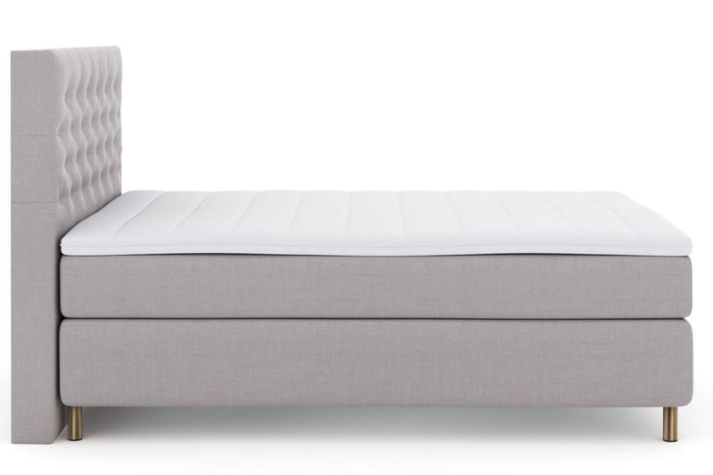 Sänkypaketti Choice No 3 140x200 Kova/Medium - Vaaleanharmaa/Kuparijalat - Huonekalut - Sänky - Jenkkisängyt