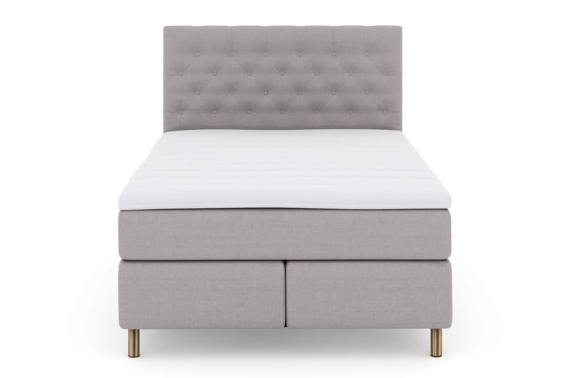 Sänkypaketti Choice No 3 140x200 Kova/Medium - Vaaleanharmaa/Kuparijalat - Huonekalut - Sänky - Jenkkisängyt