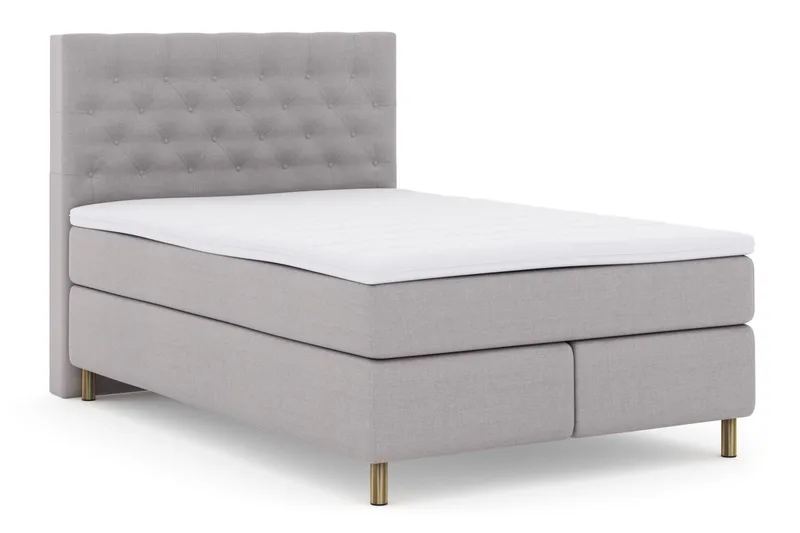 Sänkypaketti Choice No 3 140x200 Kova/Medium - Vaaleanharmaa/Kuparijalat - Huonekalut - Sänky - Jenkkisängyt