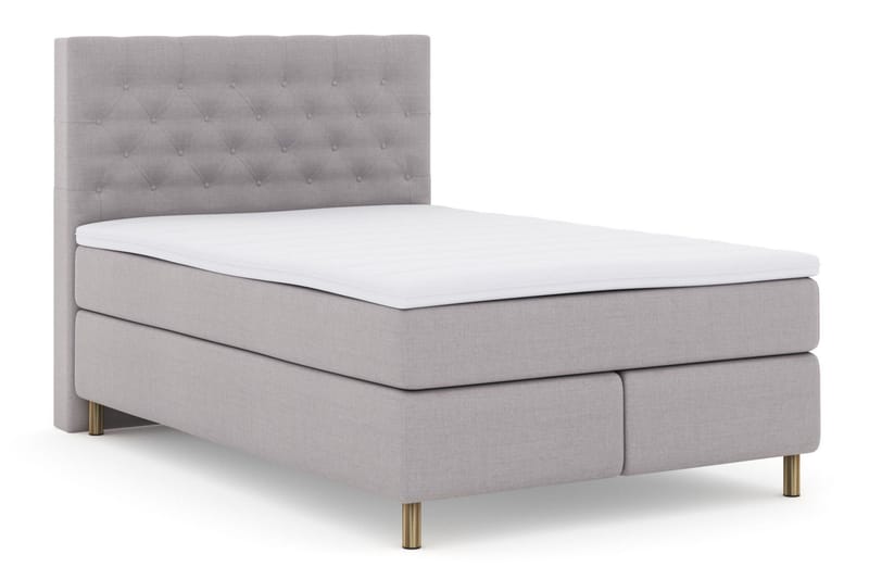 Sänkypaketti Choice No 3 140x200 Kova/Medium - Vaaleanharmaa/Kuparijalat - Huonekalut - Sänky - Jenkkisängyt