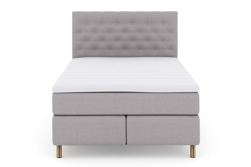 Sänkypaketti Choice No 3 140x200 Kova/Medium, Vaaleanharmaa/Kuparijalat