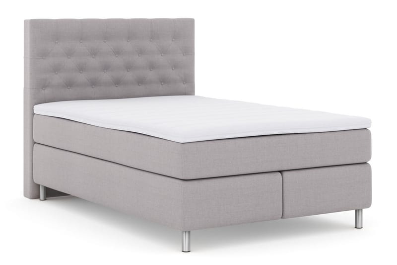 Sänkypaketti Choice No 3 140x200 Kova/Medium - Vaaleanharmaa/Metallijalat - Huonekalut - Sänky - Jenkkisängyt