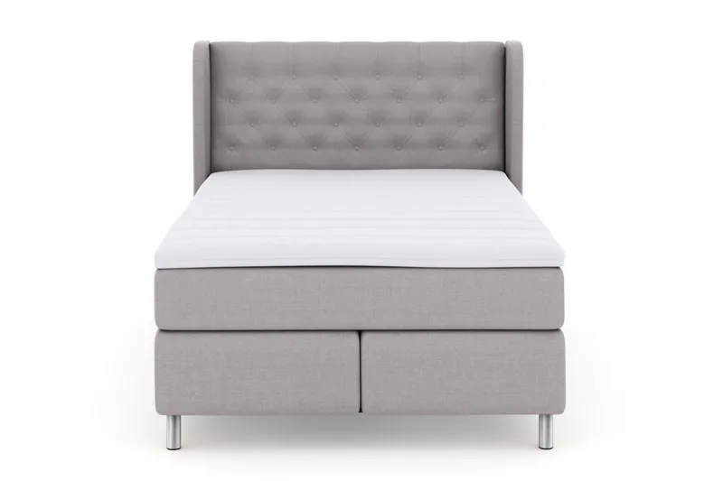 Sänkypaketti Choice No 3 140x200 Kova/Medium - Vaaleanharmaa/Metallijalat - Huonekalut - Sänky - Jenkkisängyt
