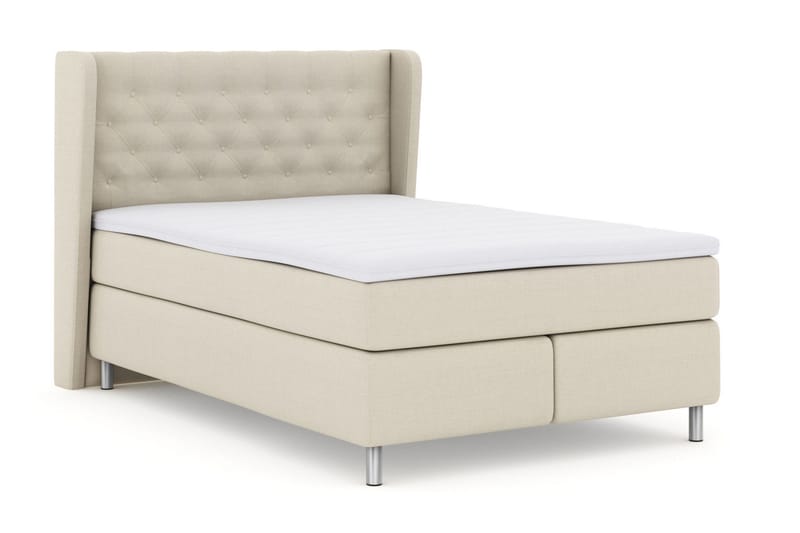 Sänkypaketti Choice No 3 140x200 Medium - Beige/Metallijalat - Huonekalut - Sänky - Jenkkisängyt