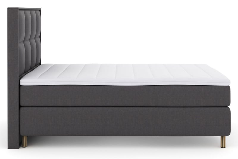 Sänkypaketti Choice No 3 140x200 Medium - Tummanharmaa/Kuparijalat - Huonekalut - Sänky - Jenkkisängyt