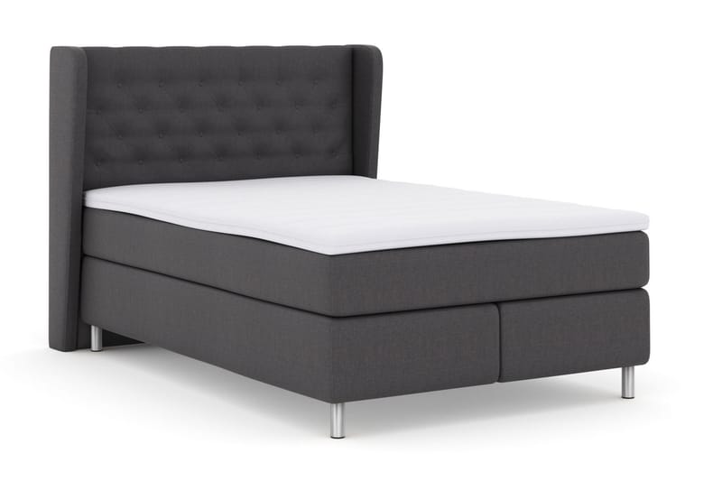 Sänkypaketti Choice No 3 140x200 Medium - Tummanharmaa/Metallijalat - Huonekalut - Sänky - Jenkkisängyt