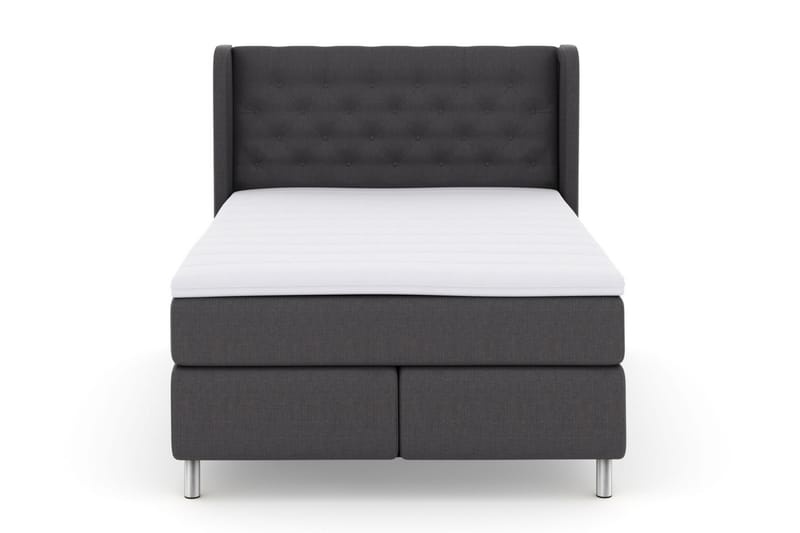 Sänkypaketti Choice No 3 140x200 Medium - Tummanharmaa/Metallijalat - Huonekalut - Sänky - Jenkkisängyt