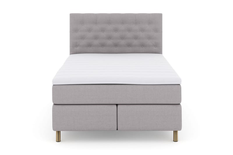 Sänkypaketti Choice No 3 140x200 Medium - Vaaleanharmaa/Kuparijalat - Huonekalut - Sänky - Jenkkisängyt