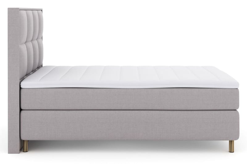 Sänkypaketti Choice No 3 140x200 Medium - Vaaleanharmaa/Kuparijalat - Huonekalut - Sänky - Jenkkisängyt