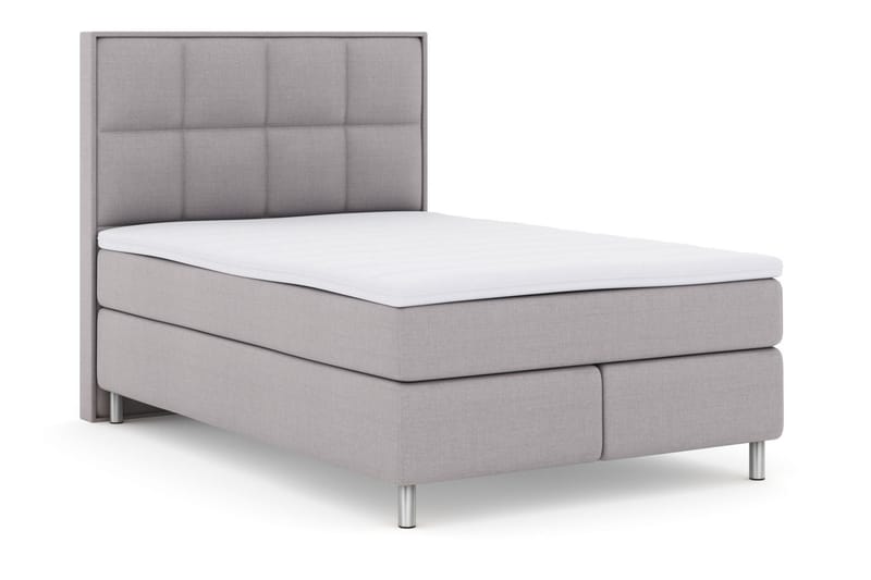Sänkypaketti Choice No 3 140x200 Medium - Vaaleanharmaa/Metallijalat - Huonekalut - Sänky - Jenkkisängyt
