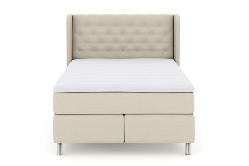 Sänkypaketti Choice No 3 160x200 Kova - Beige/Metallijalat - Huonekalut - Sänky - Jenkkisängyt