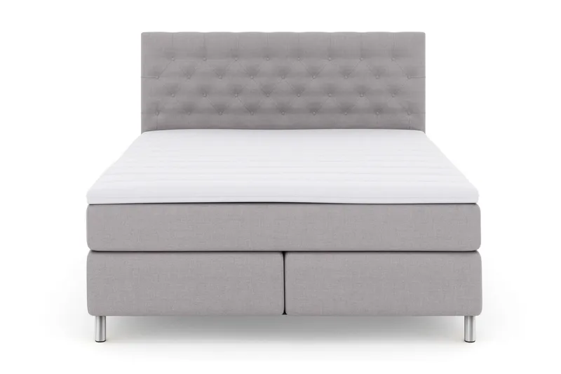 Sänkypaketti Choice No 3 160x200 Kova, Vaaleanharmaa/Metallijalat