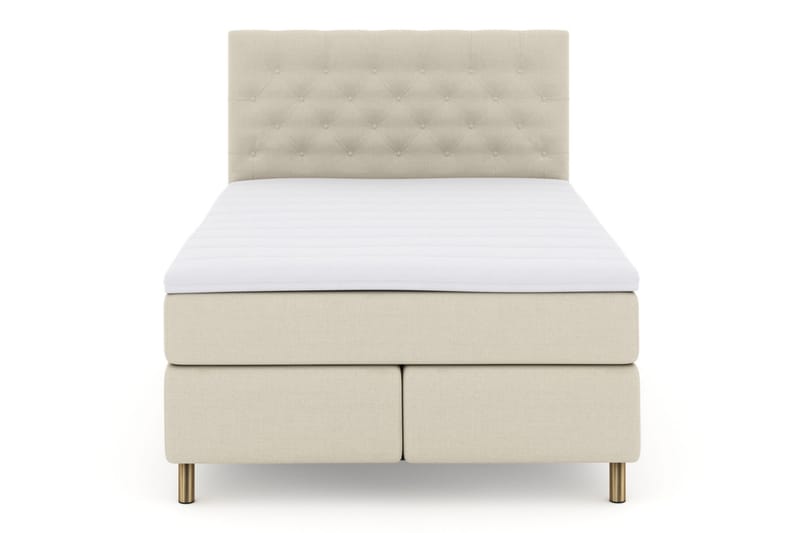 Sänkypaketti Choice No 3 160x200 Kova/Medium - Beige/Kuparijalat - Huonekalut - Sänky - Jenkkisängyt