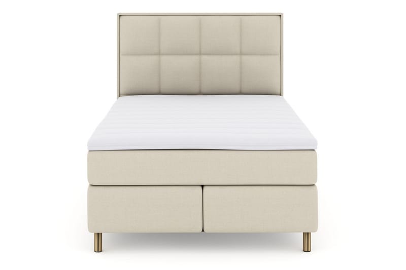 Sänkypaketti Choice No 3 160x200 Kova/Medium - Beige/Kuparijalat - Huonekalut - Sänky - Jenkkisängyt