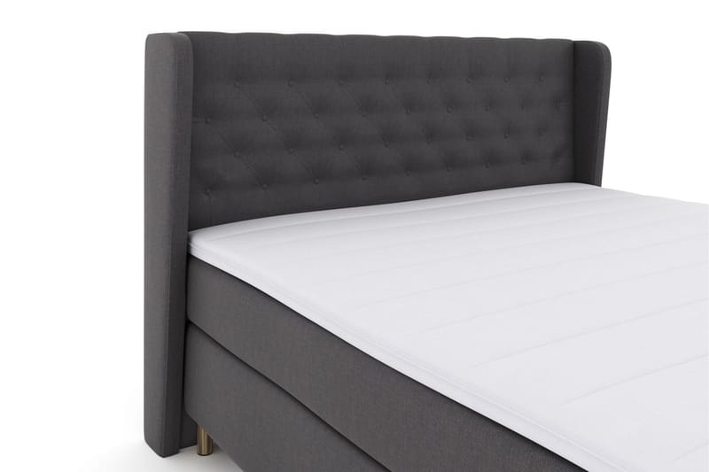 Sänkypaketti Choice No 3 160x200 Kova/Medium - Tummanharmaa/Kuparijalat - Huonekalut - Sänky - Jenkkisängyt