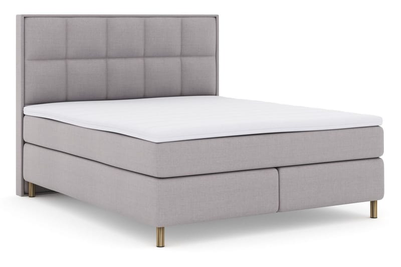Sänkypaketti Choice No 3 160x200 Kova/Medium - Vaaleanharmaa/Kuparijalat - Huonekalut - Sänky - Jenkkisängyt