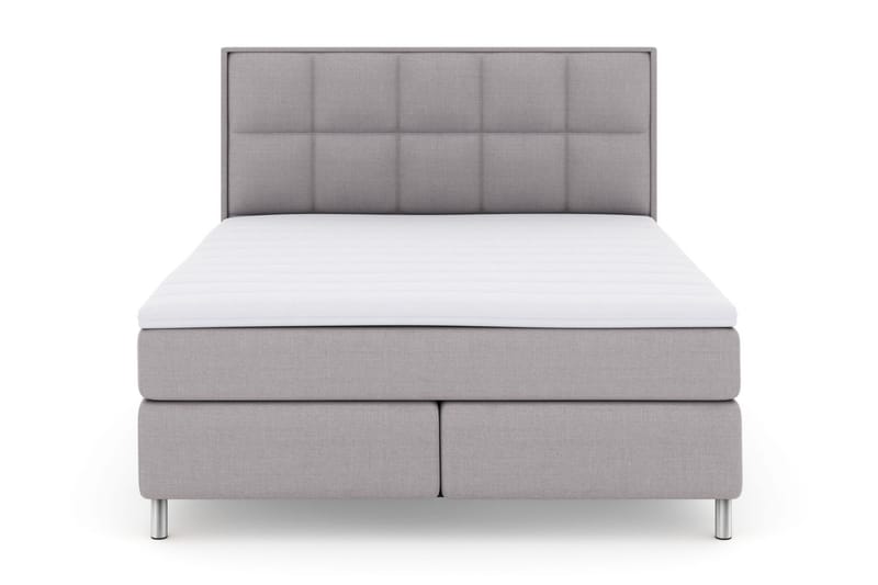 Sänkypaketti Choice No 3 160x200 Kova/Medium - Vaaleanharmaa/Metallijalat - Huonekalut - Sänky - Jenkkisängyt