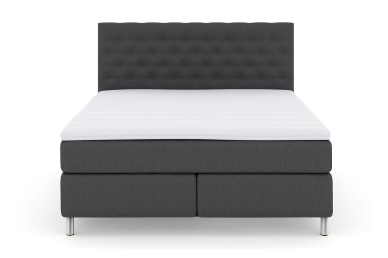 Sänkypaketti Choice No 3 160x200 Medium - Tummanharmaa/Metallijalat - Huonekalut - Sänky - Jenkkisängyt