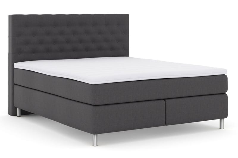 Sänkypaketti Choice No 3 160x200 Medium - Tummanharmaa/Metallijalat - Huonekalut - Sänky - Jenkkisängyt