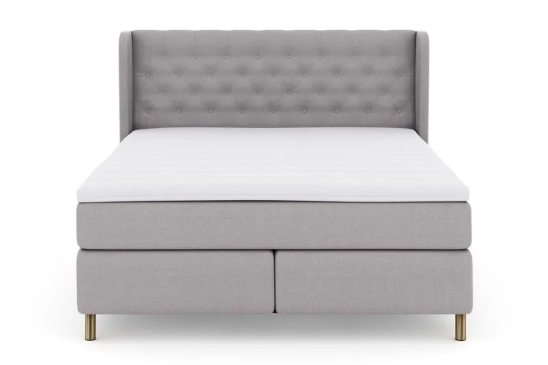 Sänkypaketti Choice No 3 160x200 Medium - Vaaleanharmaa/Kuparijalat - Huonekalut - Sänky - Jenkkisängyt