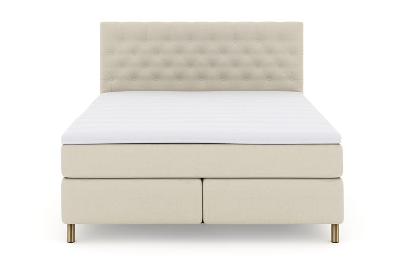 Sänkypaketti Choice No 3 180x200 Kova - Beige/Kuparijalat - Huonekalut - Sänky - Jenkkisängyt