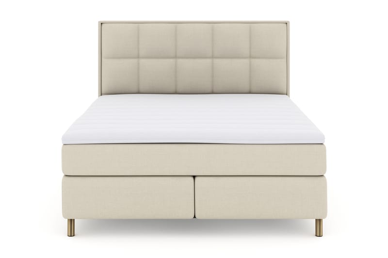 Sänkypaketti Choice No 3 180x200 Kova - Beige/Kuparijalat - Huonekalut - Sänky - Jenkkisängyt