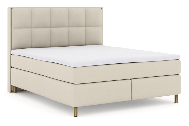 Sänkypaketti Choice No 3 180x200 Kova - Beige/Kuparijalat - Huonekalut - Sänky - Jenkkisängyt