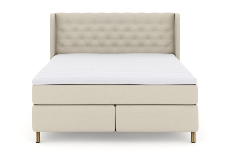 Sänkypaketti Choice No 3 180x200 Kova - Beige/Kuparijalat - Huonekalut - Sänky - Jenkkisängyt